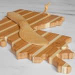 Custom Louisiana Charcuterie Board with Spreader Knife Gift Set - 4