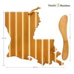 Custom Louisiana Charcuterie Board with Spreader Knife Gift Set - 5
