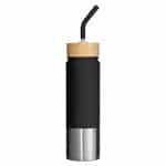 Custom Playa 24 oz Stainless Steel Tumbler With Bamboo Lid - 1