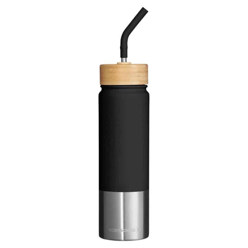Custom Playa 24 oz Stainless Steel Tumbler With Bamboo Lid - 1