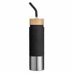 Custom Playa 24 oz Stainless Steel Tumbler With Bamboo Lid - 2