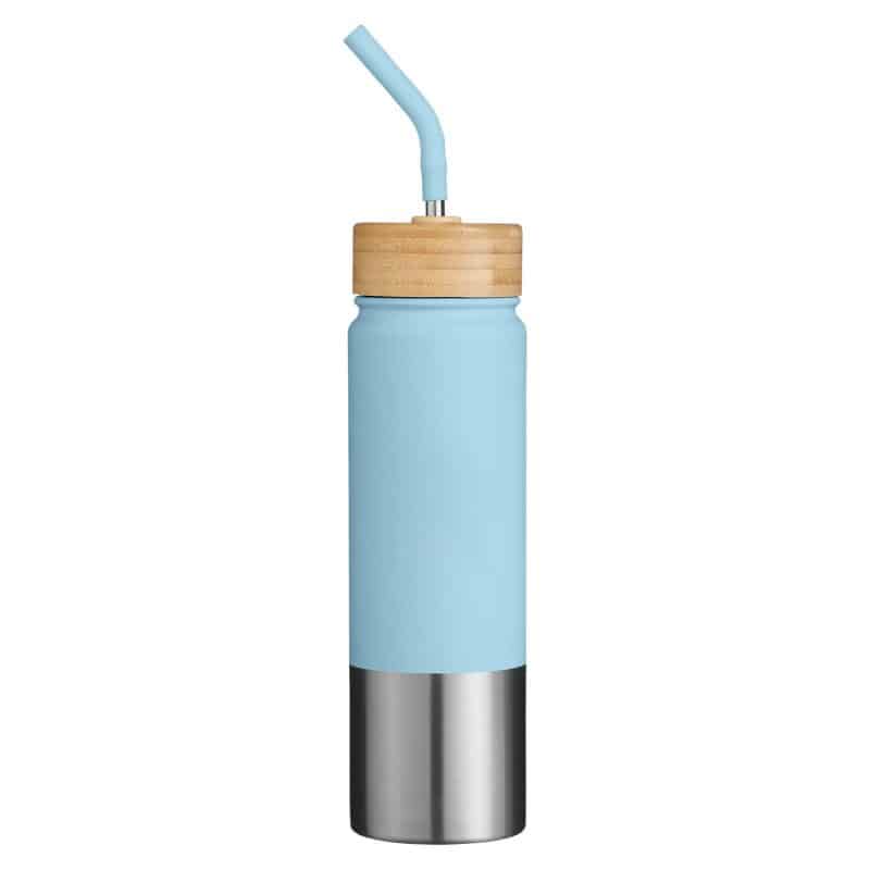 Custom Playa 24 oz Stainless Steel Tumbler With Bamboo Lid - 3