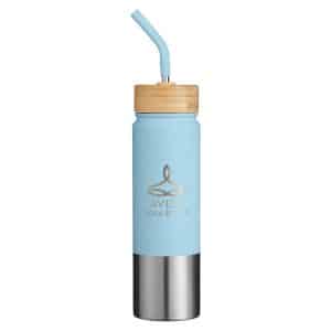 Custom Playa 24 oz Stainless Steel Tumbler With Bamboo Lid