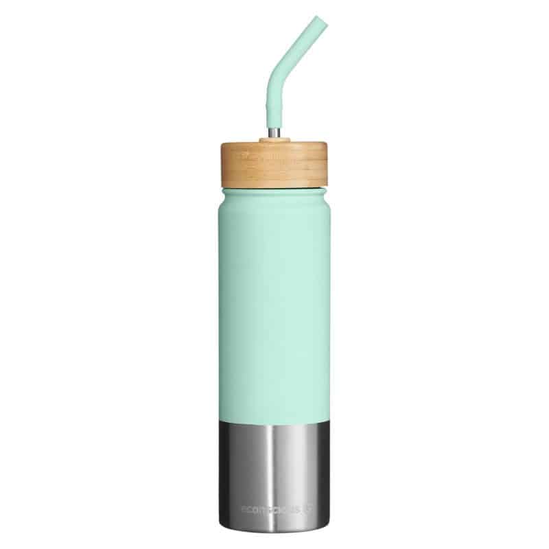 Custom Playa 24 oz Stainless Steel Tumbler With Bamboo Lid - 6