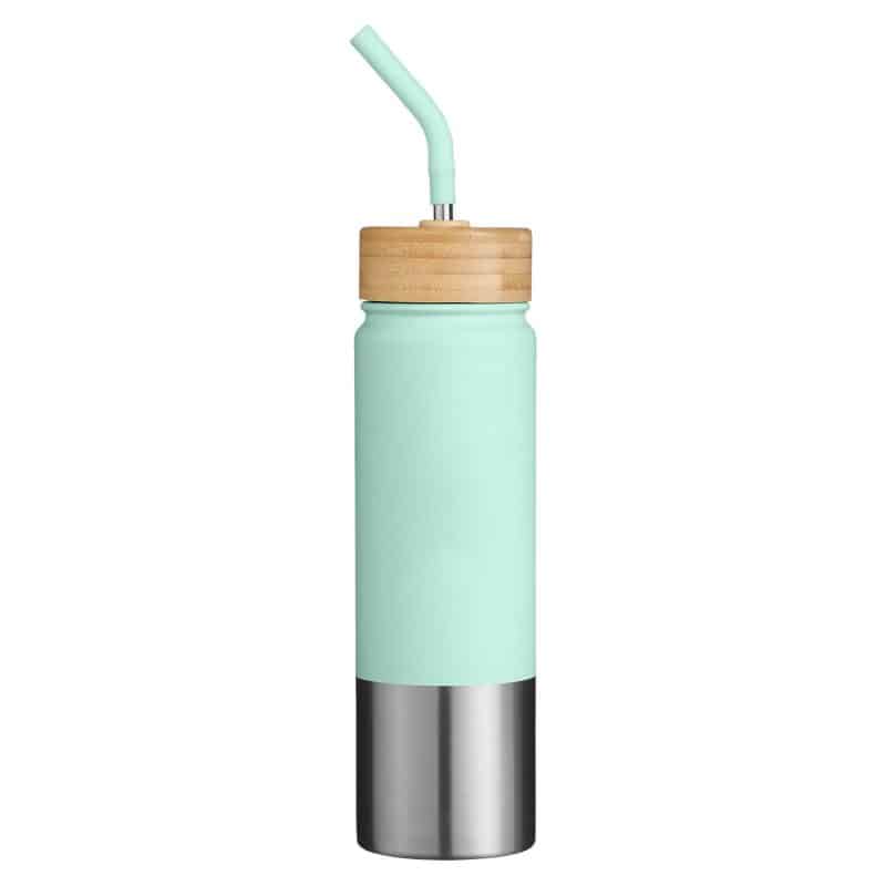 Custom Playa 24 oz Stainless Steel Tumbler With Bamboo Lid - 7
