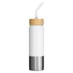 Custom Playa 24 oz Stainless Steel Tumbler With Bamboo Lid - 8