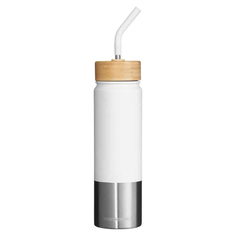 Custom Playa 24 oz Stainless Steel Tumbler With Bamboo Lid - 8