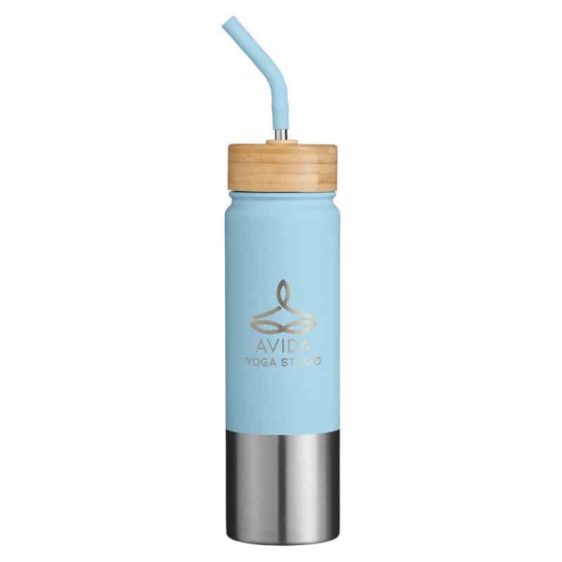 Custom Playa 24 oz Stainless Steel Tumbler With Bamboo Lid