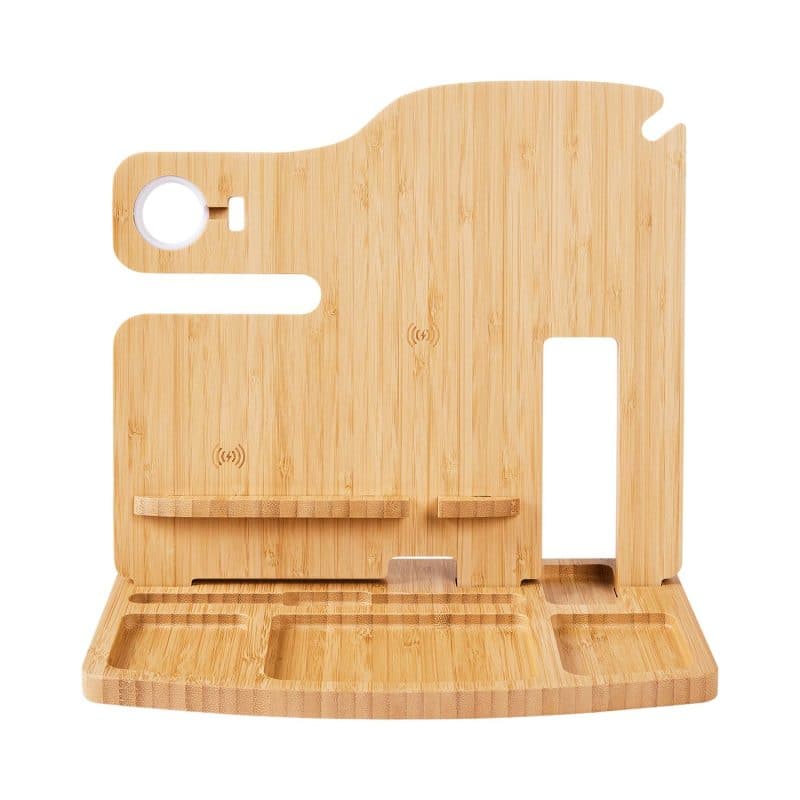 Custom Portia Bamboo Charging Valet Station - 4