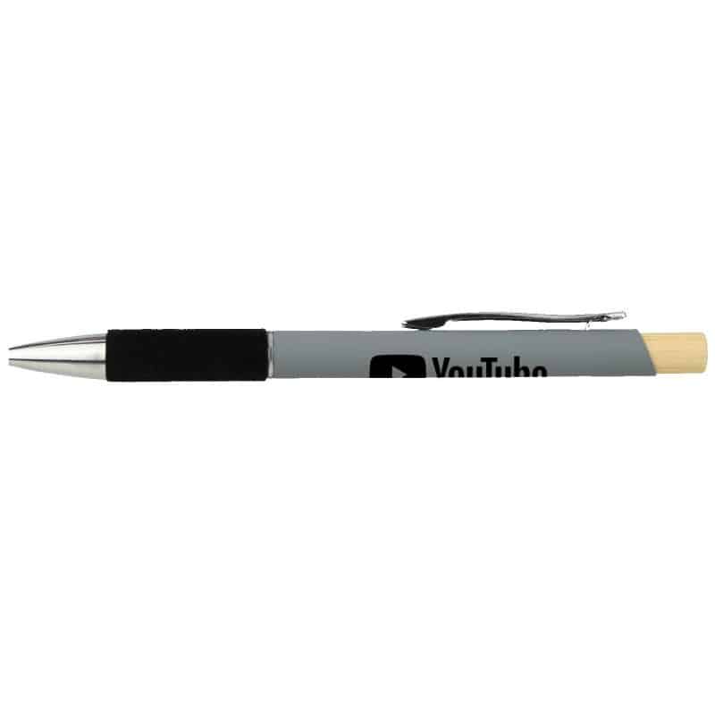 Custom Recycled Aluminum Pen Featuring a Velvet Grip - 2