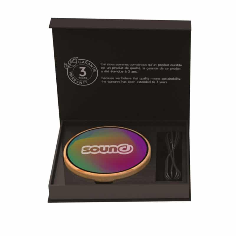 Custom SCX Innovative Design™ Full-Color Bamboo 15W Wireless Charger - 2
