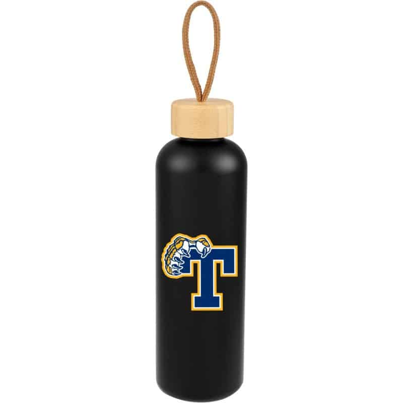 Custom Tania Recycled Bottle w/ FSC® Bamboo Lid 26oz - 2
