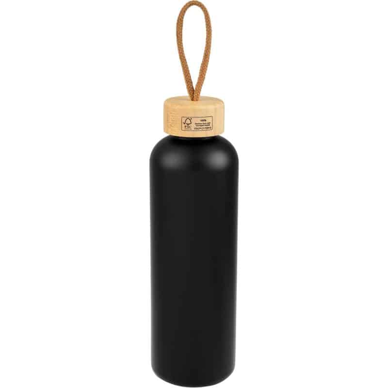 Custom Tania Recycled Bottle w/ FSC® Bamboo Lid 26oz - 5