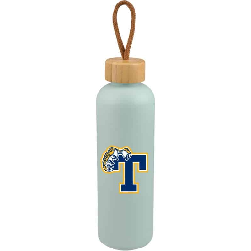 Custom Tania Recycled Bottle w/ FSC® Bamboo Lid 26oz - 8
