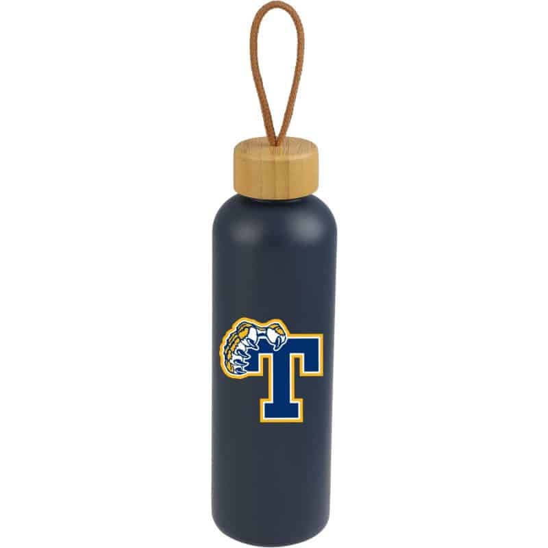 Custom Tania Recycled Bottle w/ FSC® Bamboo Lid 26oz - 9