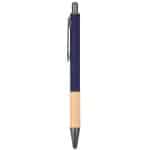 Custom The Gosford Gunmetal Click-Action Ballpoint Pen w/Bamboo Accent - 2