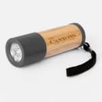 Custom Sleek Bamboo 9 LED Flashlight - 5