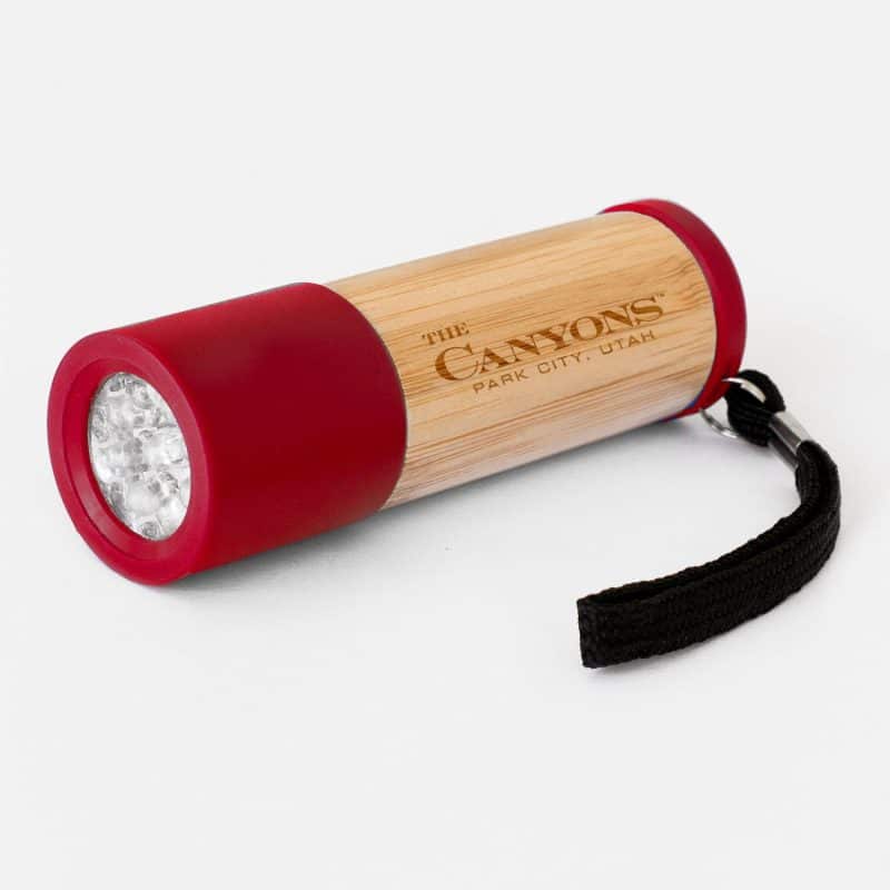 Custom Sleek Bamboo 9 LED Flashlight - 6