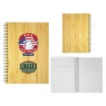 Custom 5" X 7" Patriotic Bamboo Spiral Notebook