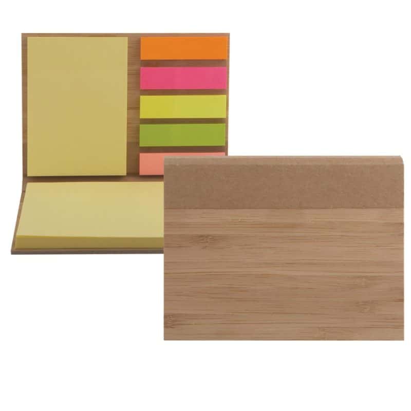 Custom Bamboo Sticky Notepad - Full-Color Inkjet - 1
