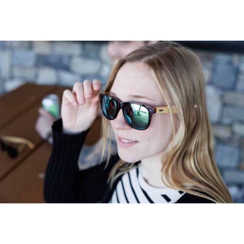 Custom CapeShades Recycled Bamboo Sunglasses Tortoise Frame - Black - 6