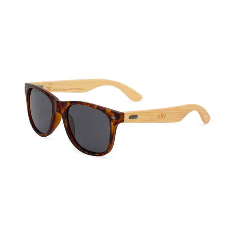 Custom CapeShades Recycled Bamboo Sunglasses Tortoise Frame - Black