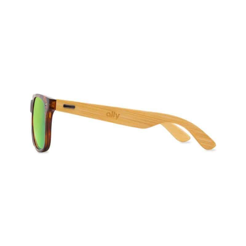 Custom CapeShades Recycled Bamboo Sunglasses Tortoise Frame - Green - 4