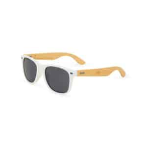 Custom CapeShades Recycled Bamboo Sunglasses White Frame - Black