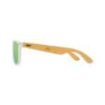 Custom CapeShades Recycled Bamboo Sunglasses White Frame - Green - 4