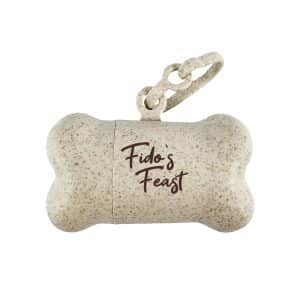 Custom Eco-Friendly Bone Shaped Pet Bag Dispenser with Compostable Bags - 1 Color Imprint