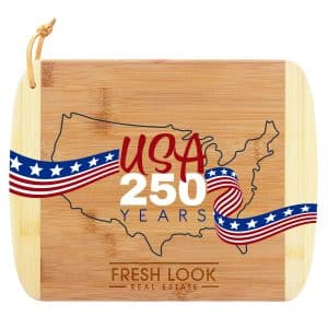 Custom Limited Edition USA 250 Years 11" Two-Tone Cutting Board UV
