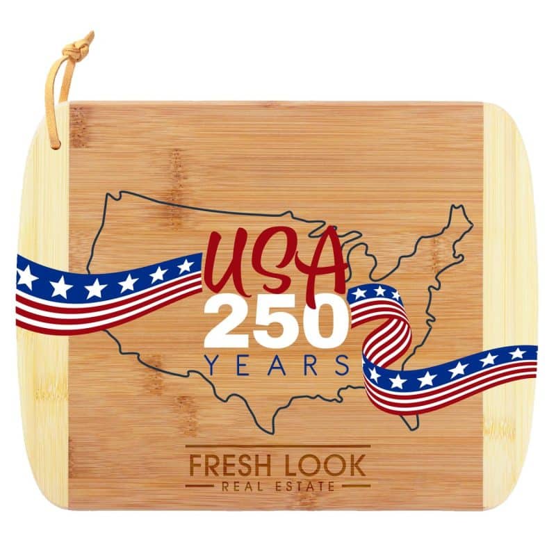 Custom Limited Edition USA 250 Years 11" Two-Tone Cutting Board UV