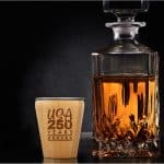 Custom Limited Edition USA 250 Years Bamboo Shot Glass w/Stainless Steel Interior - 1