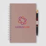 Custom Terra Recycled Milk Carton Hard Cover Spiral A5 Notebook & Reborn Pen Set - Full-Color Inkjet - 9