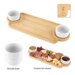 Custom Bamboo Serving Tray With Porcelain Bowls - 1