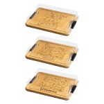 Custom Flip Serve & Store Board - Rectangle with State Engraving