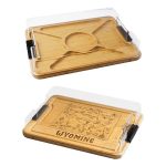 Custom Flip Serve & Store Board - Rectangle with State Engraving - 2