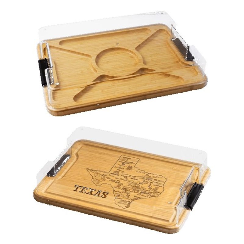 Custom Flip Serve & Store Board - Rectangle with State Engraving - 9