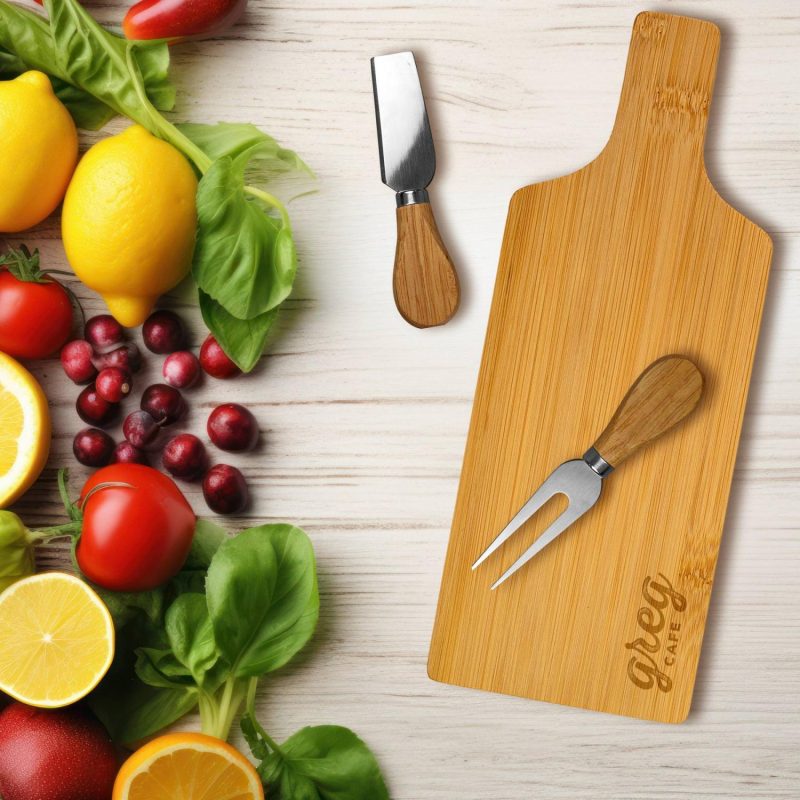 Custom Handy Bamboo Charcuterie Set - 2