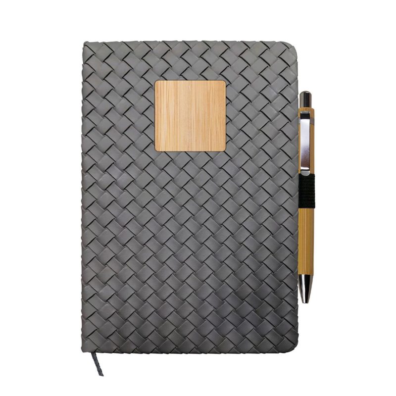 Custom Woven Notebook Bamboo Set - 2