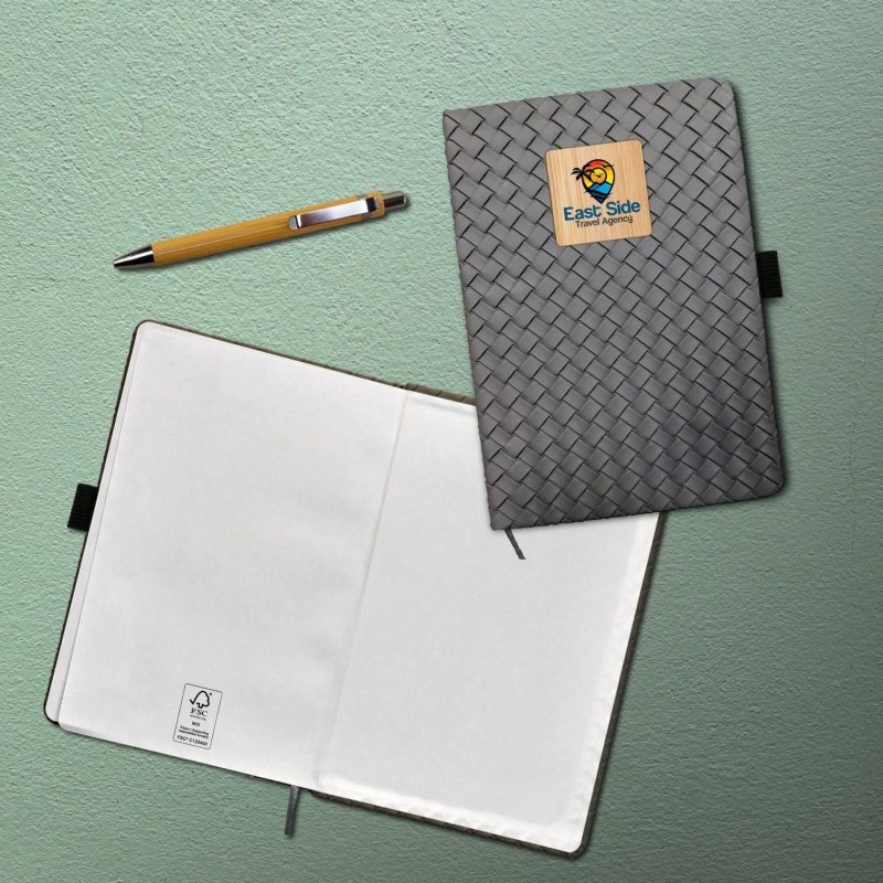 Custom Woven Notebook Bamboo Set - 3