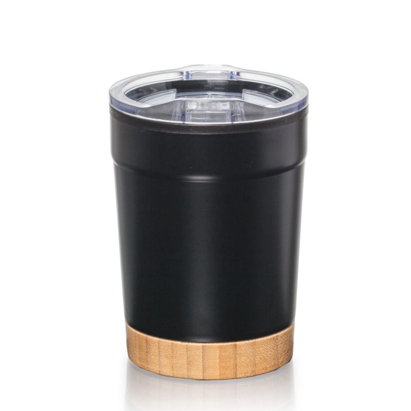 Custom Eduardo Double Wall Tumbler w/Bamboo Base - 12oz - 1