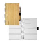 Custom Bamboo Spiral Notebook Pen Set - 1