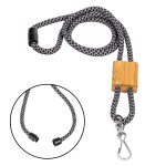 Custom Braided Rope Lanyard with Bamboo Adjuster (Factory Direct) 10-12 Weeks - 1