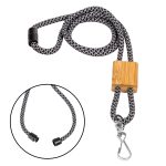Custom Braided Rope Lanyard with Bamboo Adjuster - 1
