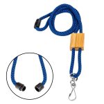 Custom Braided Rope Lanyard with Bamboo Adjuster - 2