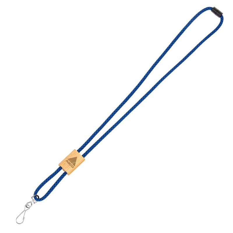 Custom Braided Rope Lanyard with Bamboo Adjuster - 5