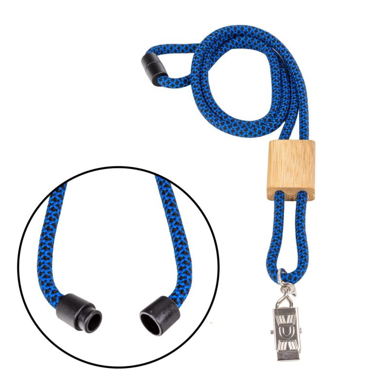 Custom Braided Rope Lanyard with Bamboo Adjuster - 8
