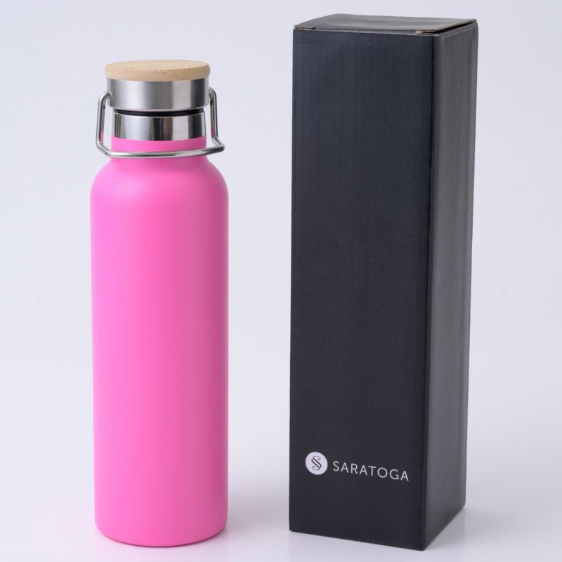 Custom Pod Spirit Water Bottle Brite W/ Bamboo Lid 20 Oz - 1