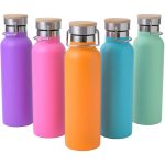 Custom Pod Spirit Water Bottle Brite W/ Bamboo Lid 20 Oz - 2
